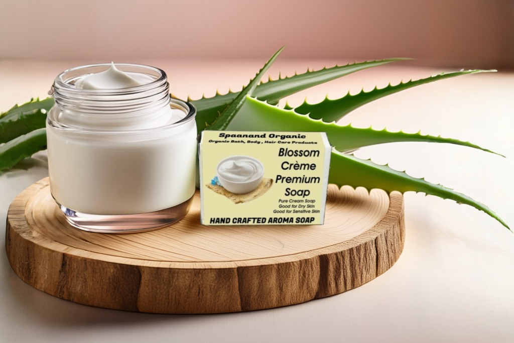 "Blossom Cream Premium Soap bar with Pure Cream for dry sensitive skin"